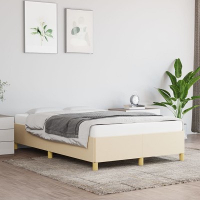 vidaXL Cadru de pat fără saltea, crem, 120x200 cm, textil 347154 foto