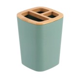 Suport Periuțe Plastic / Bambus Comp &ndash; Menta