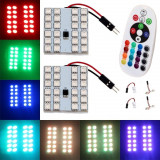 Placa LED RGB 37X43MM. CU TELECOMANDA - 24 SMD 5050 RGB 12V (pret/set) ManiaCars