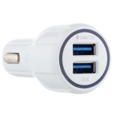 Cumpara ieftin Incarcator auto pentru Android, Qualcomm 2.0, Fast Charge 5V / 9V / 12V, 2 USB, DC-681, Alb, Universal