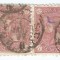 *Romania, LP 47a/1890, Carol I - Cifra in 4 colturi, fara filigran, pereche, oblit.