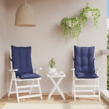 Perne scaune cu spătar &icirc;nalt, 2 buc., bleumarin, textil oxford