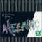 Creioane colorate, 12 culori metalizate, Black edition, Faber-castell