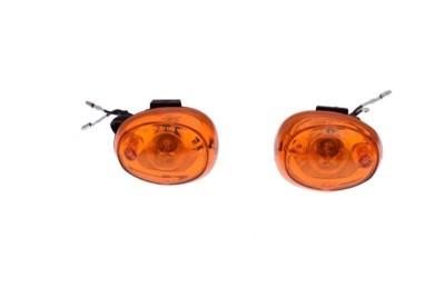 Set 2 lampi semnalizare cu bec, prindere sub carena ghidon scutere/atv, sticla p... Cod Produs: MX_NEW AL70241 foto