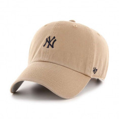 47brand șapcă de baseball din bumbac MLB New York Yankees culoarea bej, cu imprimeu