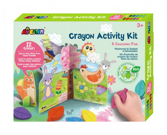 Kit de activitati cu creioane colorate - Distractie in 4 anotimpuri