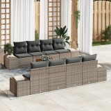vidaXL Set de canapea pentru grădină 7 pcs Gri 55 x 55 x 37 cm