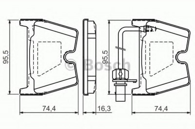 Set placute frana,frana disc AUDI A4 Cabriolet (8H7, B6, 8HE, B7) (2002 - 2009) BOSCH 0 986 494 216 foto