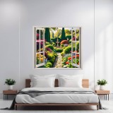 Folie imprimata color pentru decor perete locuinta, dimensiune 125 x 110cm, model: VIEW TO HAVEN 12, AVEX