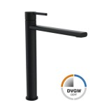 Cumpara ieftin Baterie Lavoar Jungborn Lambda Neagră Mat, Monocomandă, Pipa Fixă, Ceramică, Alama, Montaj Blat