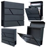 Cutie postala 37x37x11 cm, gri antracit, Lean 26730