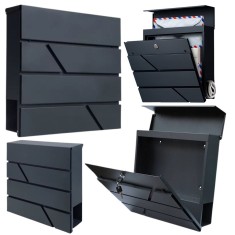 Cutie postala 37x37x11 cm, gri antracit, Lean 26730