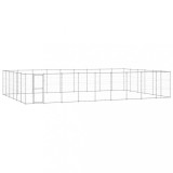 Padoc pentru c&acirc;ini de exterior, 65,34 m&sup2;, oțel galvanizat