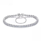 Bratara Argint 925 Tennis Damă, 17cm, Cristale Zirconiu Albe, Argintboutique ARG01C