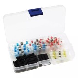 Set 50 Conectori Termocontractabili Rapizi cu Staniu, Diverse Dimensiuni, Izolare Impermeabila, Kit Auto/Electric