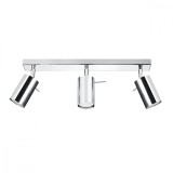Lustră De Tavan Ring Crom Oțel 3 Becuri Tub Modern De Interior