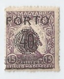 Romania, Poste straine in Romania, Emisiunile Timisoara, LP 5a/1919, Marca de binefacere cu supratipar "PORTO" si noua valoare