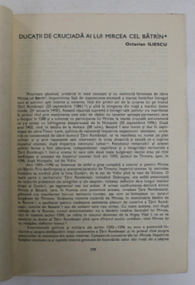 DUCATII DE CRUCIADA AI LUI MIRCEA CEL BATRAN de OCTAVIAN ILIESCU , SERIA &amp;#039; CULTURA SI CIVILIZATIE LA DUNAREA DE JOS , V- VII , 1985 - 1989 foto