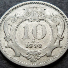 Moneda istorica 10 HELLER - AUSTRIA (AUSTRO-UNGARIA), anul 1893 * cod 2838