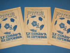 Program meci fotbal UNIVERSITATEA CRAIOVA - BK COPENHAGA(CCE 04.11.1981) foto