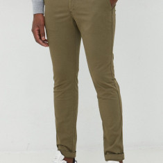 PS Paul Smith pantaloni barbati, culoarea verde, cu fason chinos