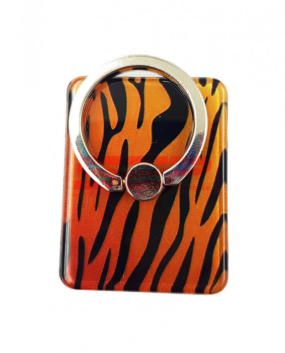 Suport tip inel pentru telefon mobil ANIMAL PRINT