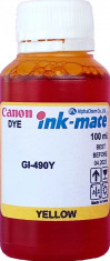 Cerneala Refill Profesionala Compatibila Canon, GI-490Y, 100 ml. Yellow foto