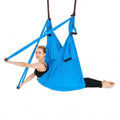 Set Hamac , Aerial Yoga , pilates , albastru foto