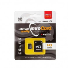 Card de Memorie MicroSD + Adaptor 32GB UHS-3 - IMRO SDHC Clasa 10 foto