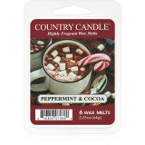 Country Candle Peppermint &amp; Cocoa ceară pentru aromatizator 64 g