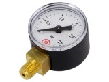 Manometru PNEUMAT 110.32-K, 40mm, 0-2.5 bar, Conector G1/8, Clasa 1.6, Plastic, Lichide si Gaze
