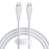 Cablu Date si Incarcare USB-C - USB-C Baseus Pudding, 100W, 1.2m, Alb P10355702221-00