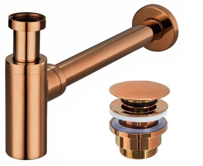 Sifon lavoar universal Copper + dop tip Click-Clack foto