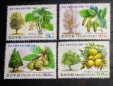 Coreea 2009 Gradina Botanica Phenian, nucmrstacan, serie 4v. nestampilata Korea 2009
