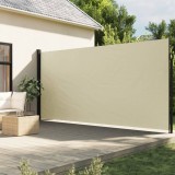 Copertina laterala retractabila Gossi, 200x600 cm, crem, poliester, protectie UV, impermeabila, terasa, balcon