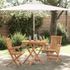 Set Bistro de Grădină Pliabil 3 Piese din Lemn Solid de Acacia