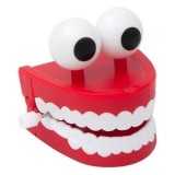 Proteză dentară din plastic, roșie, cu ochi, 1 bucată, CMCLASS