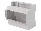 Carcasă pentru șină DIN gri 90,5mm x 106,3mm x 62mm