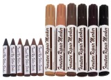 Kit marker corector pentru mobila, reparatie zgarieturi, set 6 culori