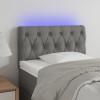 VidaXL Tăblie de pat cu LED, gri deschis, 80x7x78/88 cm, textil 3121922