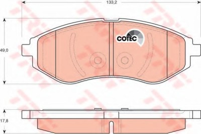 Set placute frana,frana disc CHEVROLET AVEO Hatchback (T250, T255) (2007 - 2016) TRW GDB3330 foto