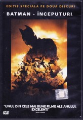 DVD Film de colectie: Batman - Inceputuri ( Editie speciala pe doua discuri - vezi descriere )