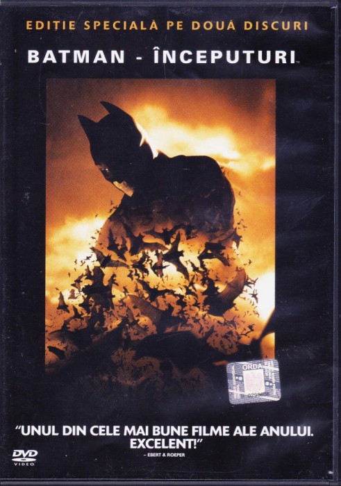 DVD Film de colectie: Batman - Inceputuri ( Editie speciala pe doua discuri - vezi descriere )