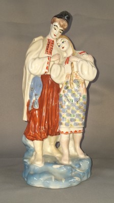 Cuplu ucrainean -Taran si tarancuta (portelan Polonne Zhk) foto