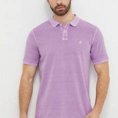 Marc O'Polo polo de bumbac culoarea violet, neted