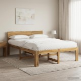 Cumpara ieftin Cadru de pat dublu cu spatar ROSTOCK Alb 160 x 200 cm