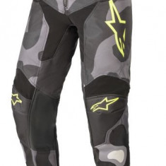 Pantaloni Moto Alpinestars Mx Youth Racer Tactical Gri / Galben / Verde Marimea 22 3741221/9155/22