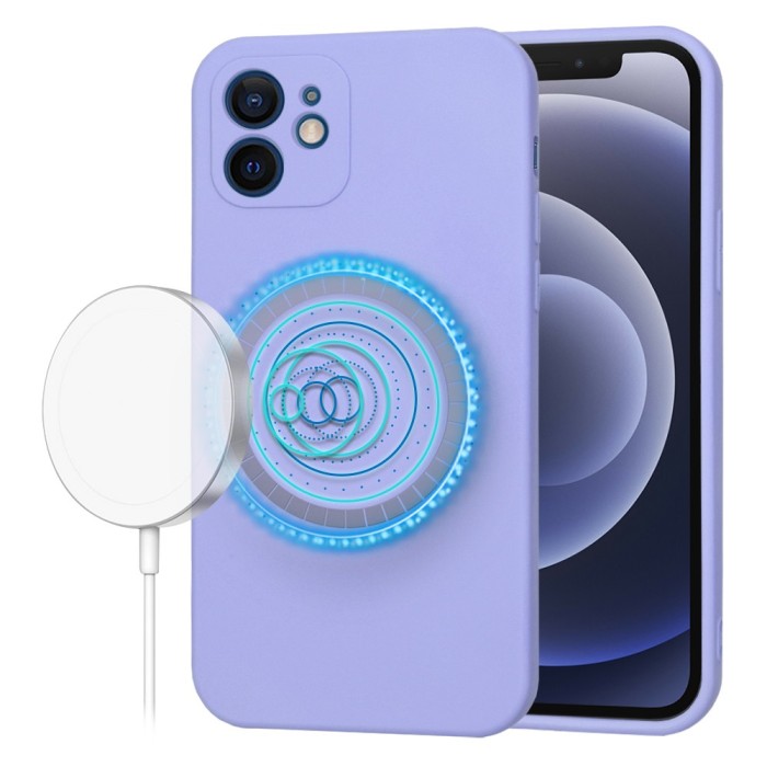 Husa silicon iPhone 12 Techsuit SoftFlex MagSafe, violet