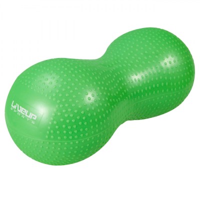 Minge Gimnastică LiveUp LS3574, Formă Alună, Verde, Dimensiuni 12x28cm foto