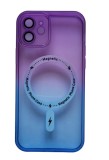 Huse silicon cu incarcare wireless pentru Iphone 12 Mov, Carcasa
